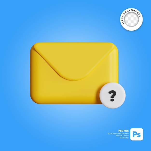 Mail support 3d illustration