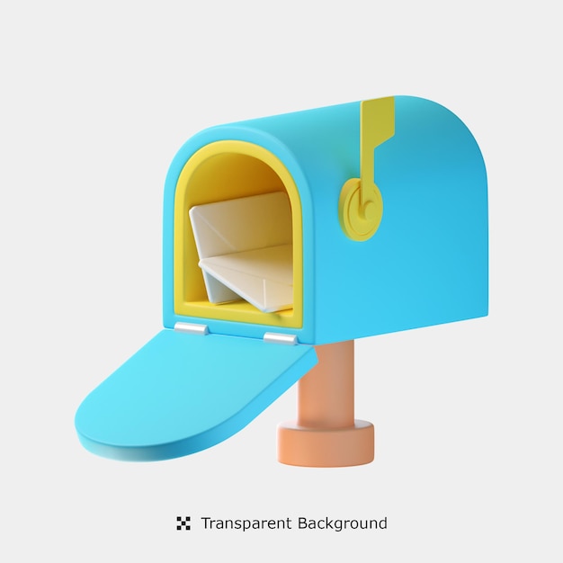 PSD mailbox 3d icon illustration