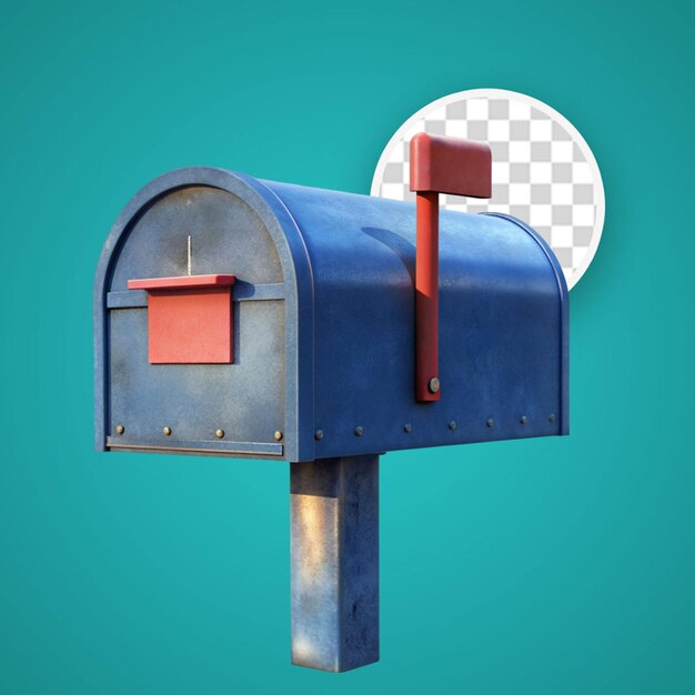 PSD mailbox background with envelopes