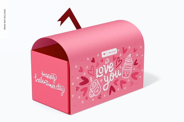 Mailbox Candy Box Mockup, Left View