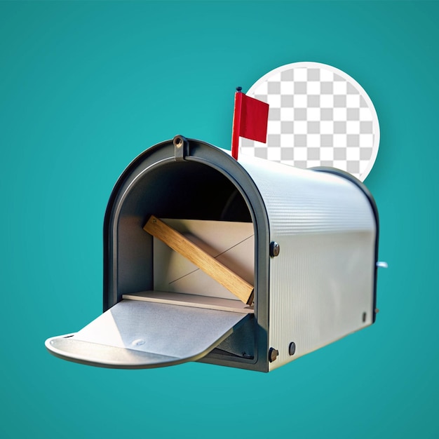 PSD mailbox composition with four envelopes with letters inside