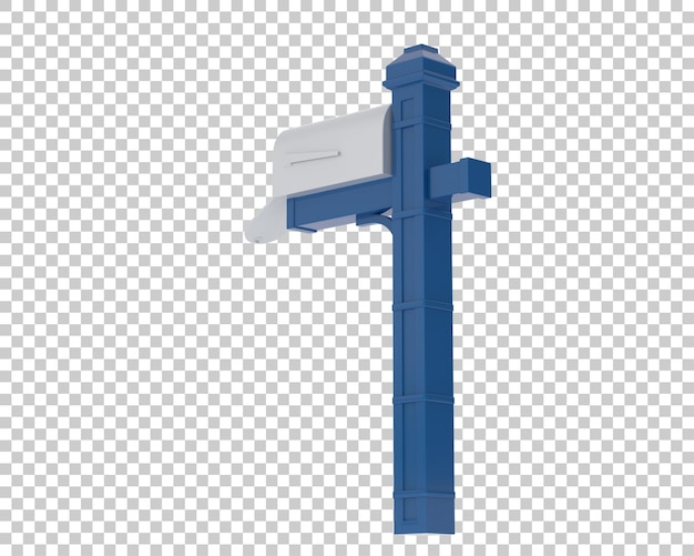 Mailbox on transparent background 3d rendering illustration