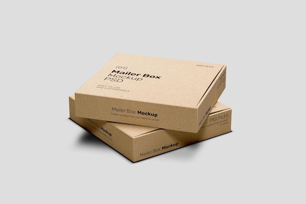 Mailer Box Mockup Template