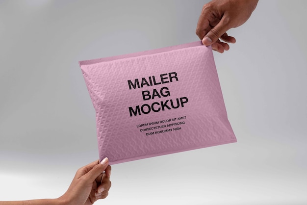 PSD mailer tas mockup ontwerp