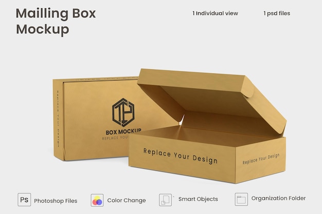 Mailing box mockup premium psd