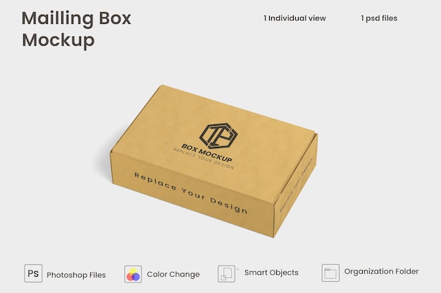 Mailing box mockup premium psd