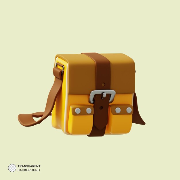 PSD mailman bag icon isolated 3d render illustration