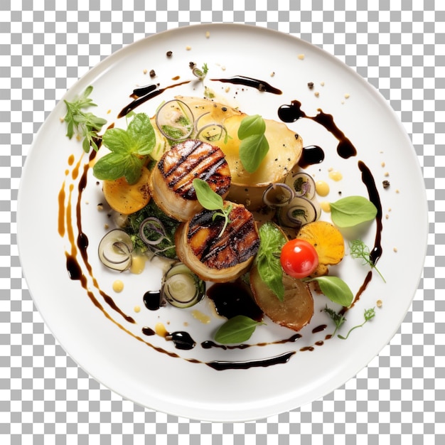 PSD main course menu on transparent background