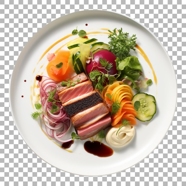 Main course menu on transparent background