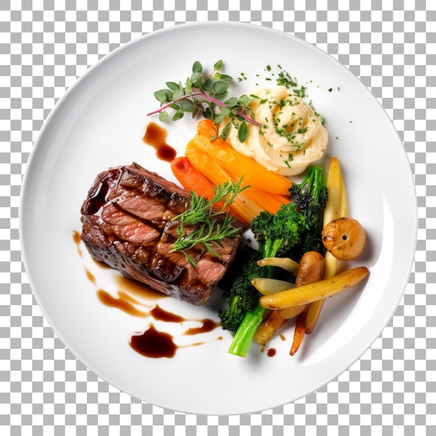 PSD main course menu on transparent background