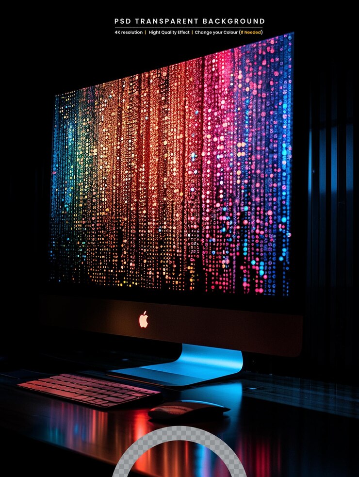 PSD mainboard on abstract background
