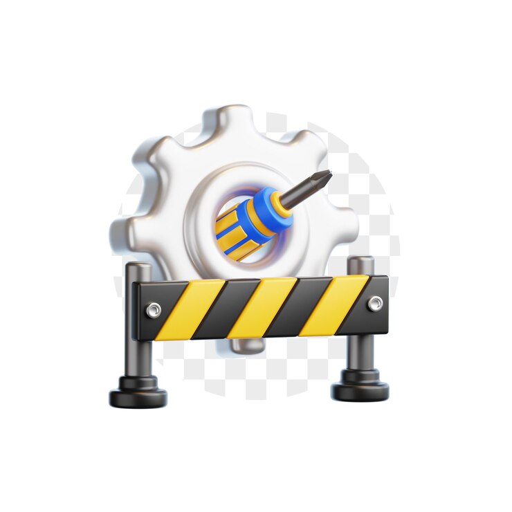 PSD maintenance symbol 3d icon