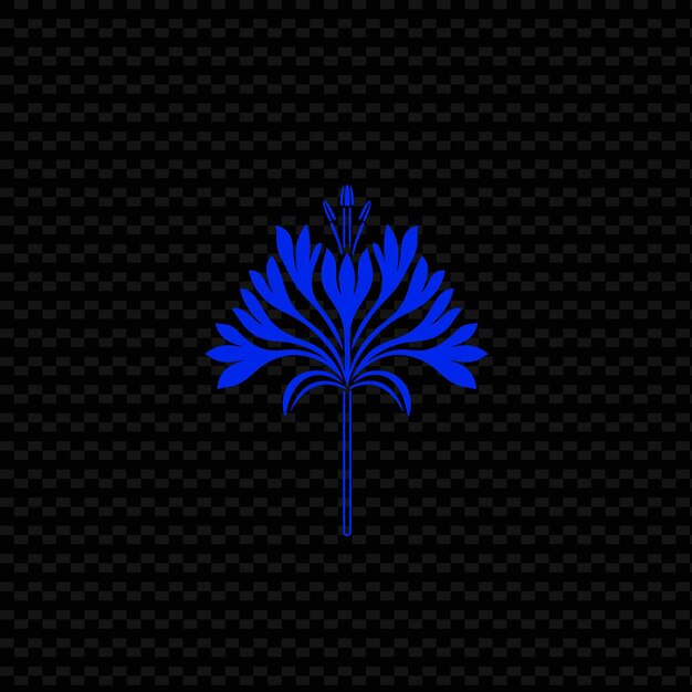 PSD majestic agapanthus logo z dekoracyjnym p creative vector design of nature collection