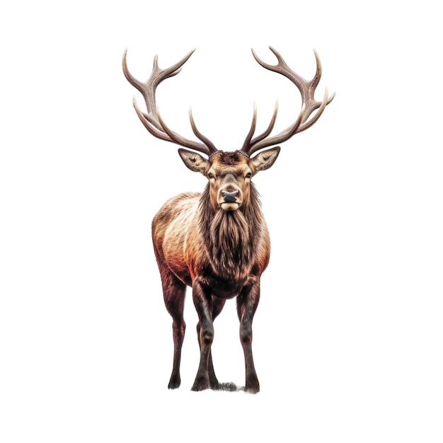 PSD a majestic deer with impressive antlers transparent generative ai