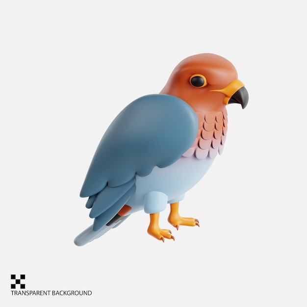 majestic desert falcon with distinctive orange and blue plumage