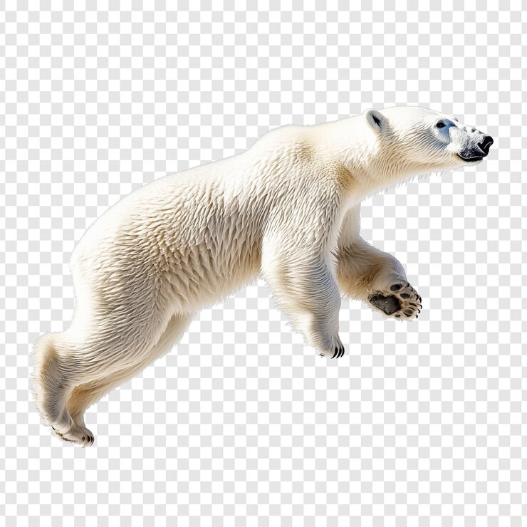 PSD 壮大な北極クマがミッドリープで 驚くべき野生生物を捕まえた