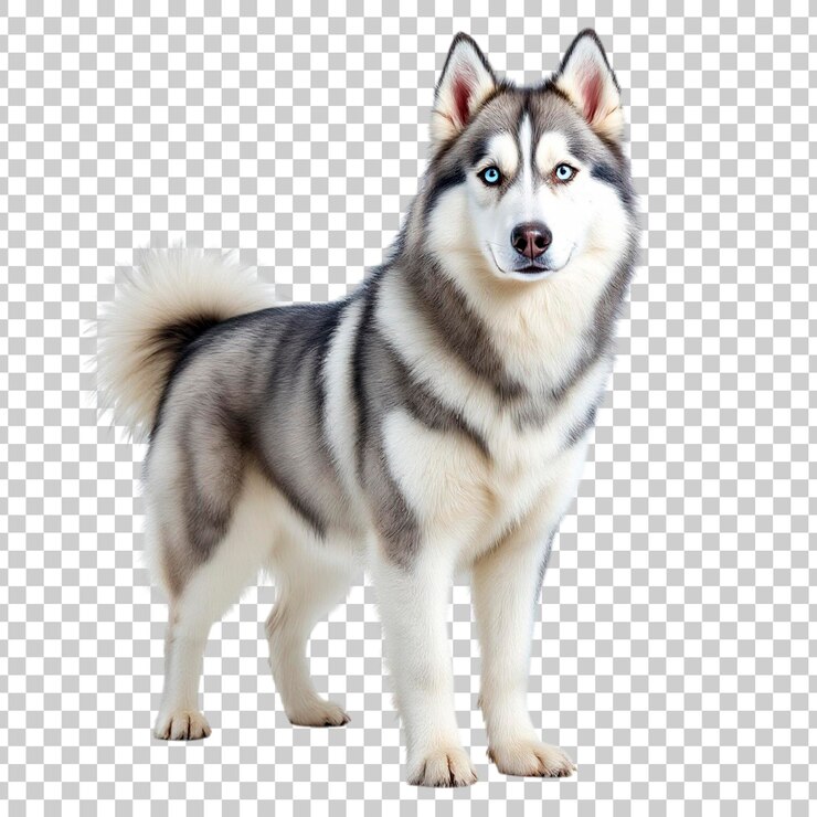 PSD majestic siberian husky