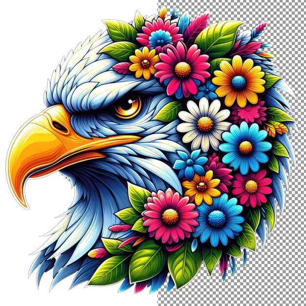 PSD majestic soar eagle gezichtssticker elegance