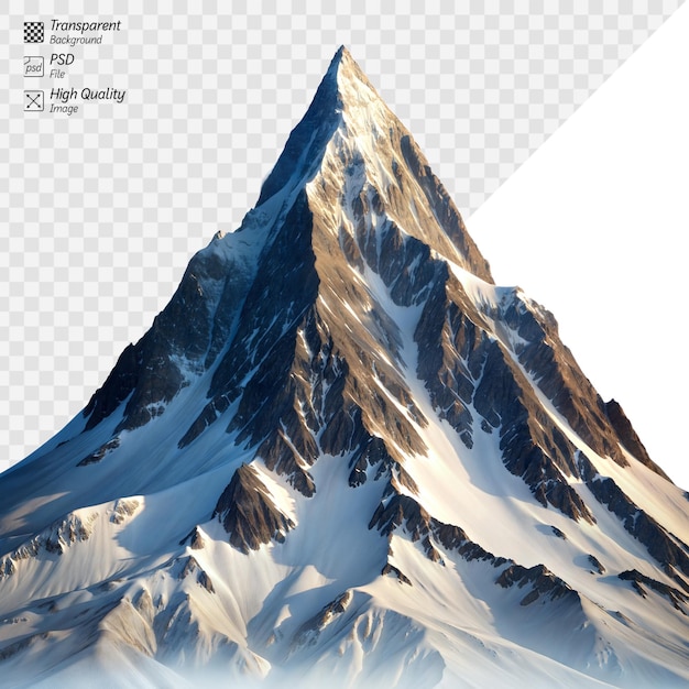 Majestueuze bergtop met dramatisch gouden zonlicht