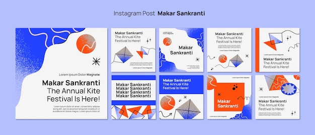 PSD makar sankranti template design