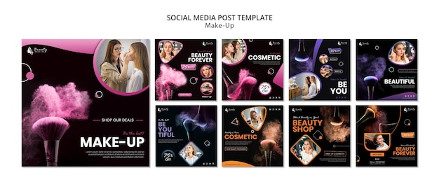 PSD make-up concept social media plaatsen