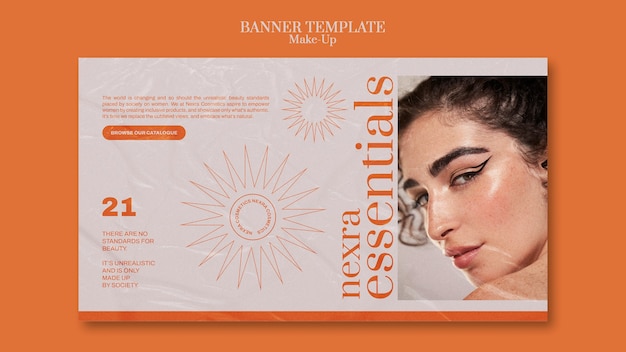 PSD make up essentials banner template