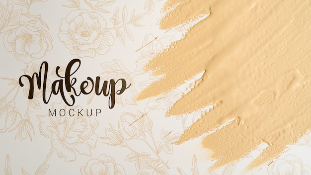 PSD trucco mock-up con scritte