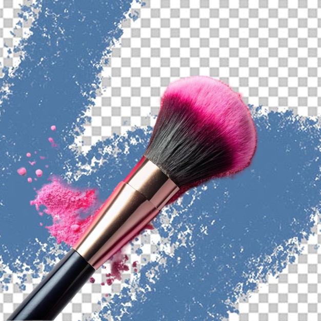 Make-up penseel geïsoleerd op doorzichtige achtergrond