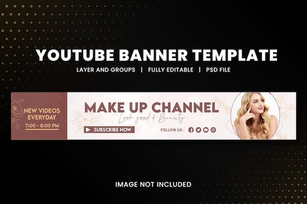make up youtube banner template