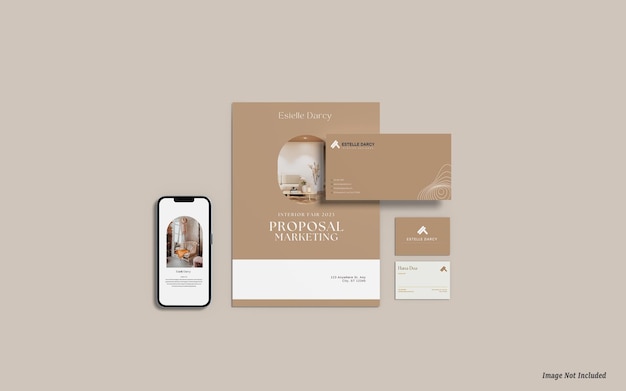 Maker van mockupscènes voor briefpapierbranding Premium Psd