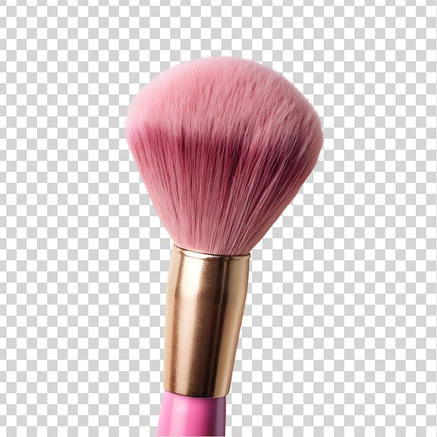 PSD makeup blush brush isolated on a transparent background closeup