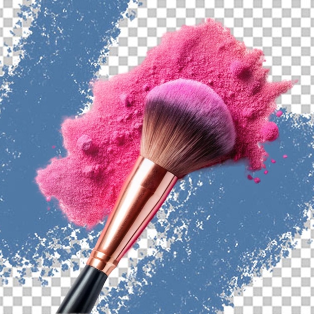 Makeup brush isolated on transparent background