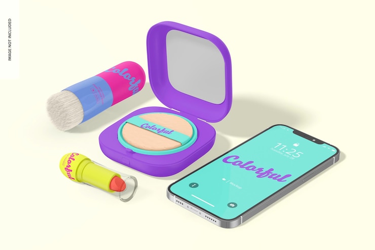 PSD makeup and devices mockup
