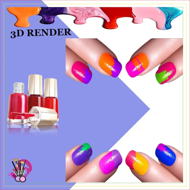 PSD makeup fairness beauty cream beautiful face hand foot glittering nail polish