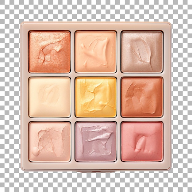 PSD palette di trucco su sfondo trasparente