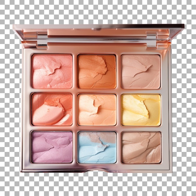 PSD makeup palette on transparent background