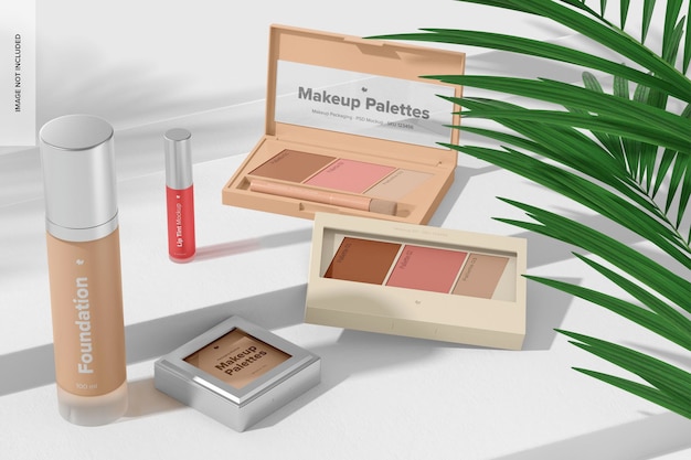 Makeup palettes mockup