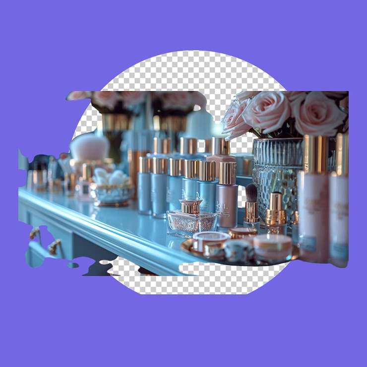 PSD makeup products poster