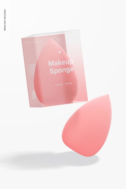 Makeup Sponge Mockup, Falling