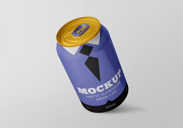 Makieta aluminiowego napoju o pojemności 350 ml może zawierać makiety