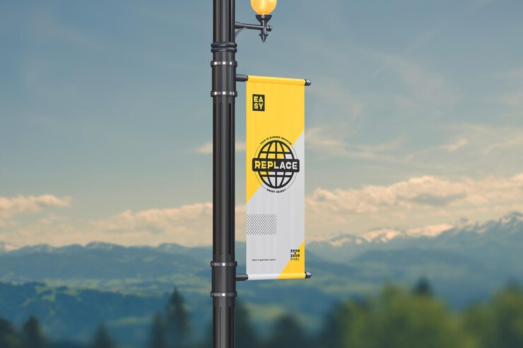 Makieta baneru ulicznego Premium Psd