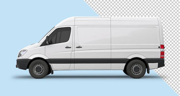 PSD makieta białej furgonetki dostawczej