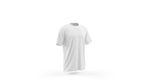 Makieta biały t-shirt szablon na białym tle, widok z przodu