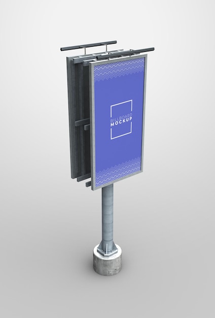 Makieta billboardowa PSD o wysokiej rozdzielczości w orientacji pionowej z edytowalnymi warstwami