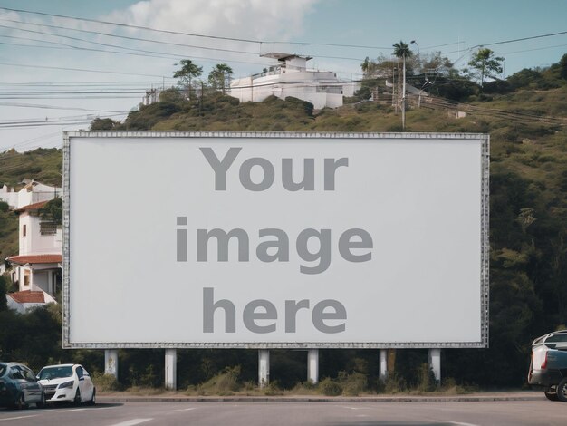 makieta billboardu duża biała pusta makieta billboardu