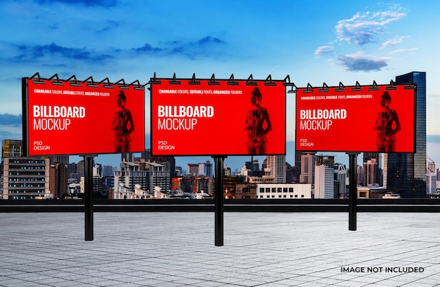 Makieta billboardu reklamowego na zewnątrz