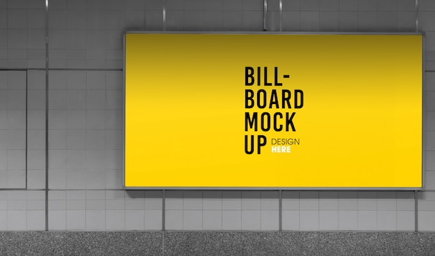 Makieta Billboardu W Metrze Lub Stacji Metra, Przydatna W Reklamie.