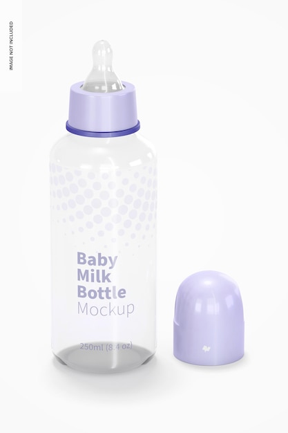 Makieta butelki mleka dla niemowląt, widok z przodu