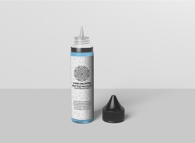 PSD makieta butelki z kroplomierzem jednorożca