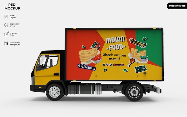 Makieta ciężarówki z jedzeniem